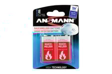 Ansmann batteri rökdetektor - Alkaline 9V EBlock, Blister