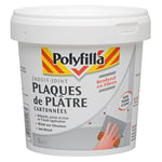 Polyfilla Enduit-Joint Plaques de Plâtre Cartonnées - Renforcé en Fibres - Sans retrait - Blanc 1 L