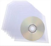 100 x Premium 120 Micron CD DVD Blu Ray Disc Sleeve With Flap By Dragon Trading