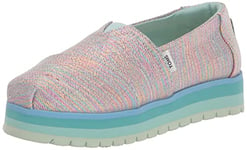 TOMS Alpargata Platform, Blue, 4 UK