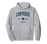 Converse Texas TX Vintage Athletic Navy Sports Design Pullover Hoodie