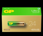 GP Ultra Alkaline AA-batteri, 15AU/LR6, 24-pakning