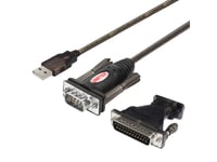 Unitek Y-105A Unitek Usb Till Seriell Adapter + Db9f/Db25m-Adapter, Y-105A
