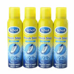 Scholl Shoe Spray Scholl Fresh Step Shoe Spray 150ml Odour Foot Deodoran 4x150ml