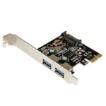 StarTech.com 2 Port PCI Express PCIe SuperSpeed USB 3.0 Controller Card w/ SATA