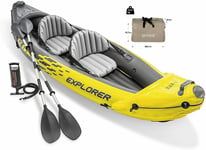 Intex Explorer K2 Kayak - 2 Person Man Inflatable Canoe Boat + Pump Oars Bag New