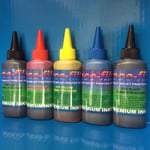 5x100ml ECO-FILL Printer Refill Ink Bottles Epson Expression XP 710 720 810 820 
