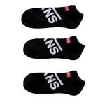 Vans Men's No Show (Us 9-13, 3-Pack) Socks, Black 2, One Size (EU 42-47)