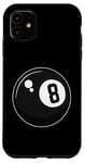 Coque pour iPhone 11 Joueur de billard classique Magic 8 Huit Ball pour adultes et enfants