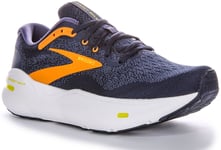 Brooks Ghost Max Soft Cushion Stable Ride Runners Navy Yellow Mens UK 6 - 12