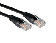 0.2M / 20cm Short Ethernet Cable / CAT5E Network Lead/Black/BY CABLES 4 ALL