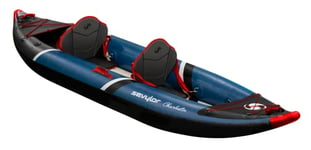 Sevylor Kayak Charleston - Kayak Gonflable pour 2 Personnes - Fond Haute Pression Drop Stitch - Canoë Robuste en PVC renforcé - avec Dry Pack, manomètre et aileron Amovible - Charge maximale : 196 kg