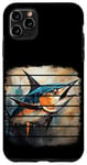 Coque pour iPhone 11 Pro Max espadon marlin art abstrait poisson de mer profonde, pêche pêcheur