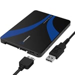 SABRENT mSATA to USB 3.2x1 or 2.5" SATA SSD Enclosure Adapter, Super Fast Data Transfer, mSATA Converter to SATA III Aluminum (EC-MSMU)