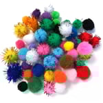 Creativ Pompong - 15 + 20 mm Mixade Färger 50 st