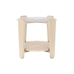 Rowico Arran soffbord ek vitpigmenterad/glas Ø52 cm