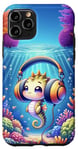 iPhone 11 Pro Kawaii Seahorse Headphones: The Seahorse's Playlist Case