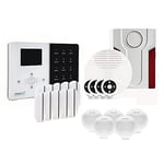 Atlantic'S - Alarme Maison sans Fil IPEOS KIT Extra - Pack Alarme WiFi - Paramétrage à Distance, Blanc et Noir
