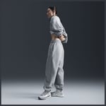 Nike Sweatpants Fleece High Waisted Oversized - Grå/Vit Dam, storlek Small