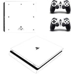 Blanc pur PS4 Mince Autocollants Play station 4 Peau Autocollants Housse Pour PlayStation 4 PS4 Slim Console