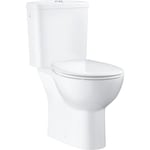 GROHE Pack WC à poser Bau Ceramic 39496000 - Siège et abattant SoftClose - Volume de chasse 3/6 L -Porcelaine vitrifiée -Blanc