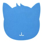 Cat Shape Anti-static Felts Table Mouse Pad Office Dust-proo Blue