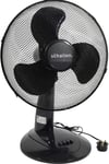 Home Work Office Electric 16" 3 Speed Electric Oscillating Worktop Desk Table Air Cooling Fan - BLACK