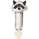 BabyOno Squeaky Toy with Teether legetøj med pibelyd med bidering Racoon Rocky 1 stk.