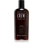 American Crew Hair & Body 3-IN-1 Tea Tree Shampoo, Balsam og Brusegel 3-i-1 til mænd 250 ml