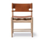 Fredericia Furniture - The Spanish Dining Chair Såpad ek / Cognac läder - Matstolar - Børge Mogensen - Brun - Läder/Trä