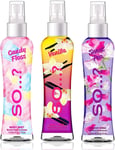 Body Mist by So Womens Candy Floss Vanilla Sweet Pea Body Spray Mixed Fragrance