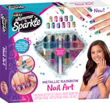 Shimmer 'N Sparkle Metallic Rainbow Nail art