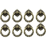 8 st handtag för dragkraft Vintage Knobs, brons antik möbelknoppar, lämpliga för skåp, sminkbord, möbler etc. (brons)