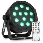 BeamZ SlimPar37 LED par med 12x 4W RGBW LED och DMX - Inkl. fjärrkontroll, LED PAR spotlight 12x4W RGBW