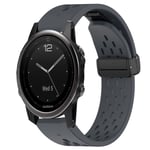 Garmin Fenix​​5S Silikonklokkerem, 20 mm - Mørkegrå