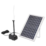 Solenergidriven Vattenpump för Fontän, Maximal Flödeshastighet 1000L/h, 200cm Vattenhöjd,17V
