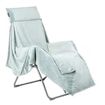 LAFUMA MOBILIER Plaid en polaire FLOCON, Pour fauteuil Relax LAFUMA, 180x170 cm, Couleur : Boréale, LFM5040-9281