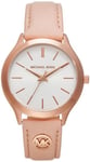 Michael Kors MK7467 Slim Runway Hvid/Læder Ø38 mm
