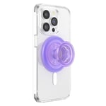 PopSockets: PopGrip Round for MagSafe - Adapter Ring for MagSafe Included - Expanding Phone Stand and Grip with a Swappable Top for Smartphones and Cases - Translucent Lavender
