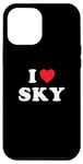 Coque pour iPhone 12 Pro Max Cadeau de nom du ciel, I Love Sky, Heart Sky