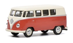 Schuco 452017100 VW T1 Bus, Beige 1:64 452017100-VW, modèle de Voiture Miniature, Rouge, crème