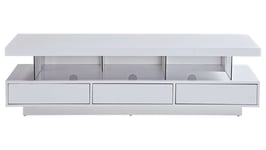 Meuble TV 160 cm avec LED intégrées GALAXY 2 coloris blanc