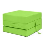 Ready Steady Bed Lime Water Resistant Fold Out Z Bed Chair Futon Guest Mattress