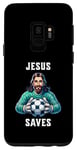 Coque pour Galaxy S9 Jesus Soccer Football Christianisme Gardien de but Christ Church
