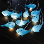 Cute Shark String Lights 10LED Battery Operated Fairy Lights Festival Lights for Bedroom Party Holiday Christmas Decorative Kid's Cognitive Toys (Shark, 5.4FT/10LED)