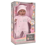 John Adams | Tiny Tears - Baby Soft - 38cm soft bodied doll in pink outfit: One of the UK's best loved doll brands! | Nurturing Dolls| Ages 10m+