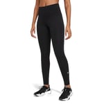 Nike DD0252-010 W ONE MR TGHT 2.0 Leggings Womens Black/(White) L-T