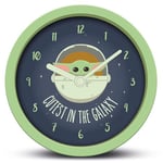 Star Wars The Mandalorian Alarm Clock (Cutest in the Galaxy) 12cm Diameter - Official Merchandise