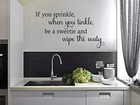 Wall Quote"If You Sprinkle When You Tinkle" Funny Bathroom Sticker Decal Decor Transfer Quote Modern Art Transfer Vinyl Decor Decal Black | Large 95cm (w) x 49cm (h)