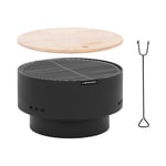 Uniprodo Eldfat - Med 2 grillgaller 60 x 36 cm
